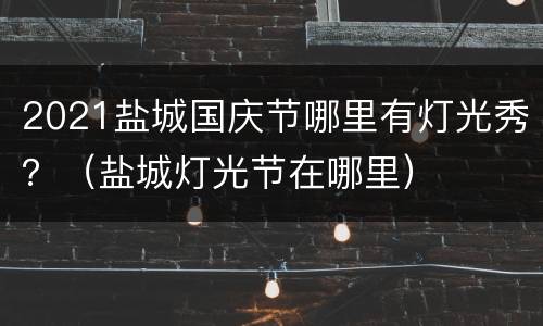 2021盐城国庆节哪里有灯光秀？（盐城灯光节在哪里）