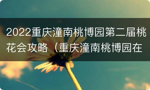 2022重庆潼南桃博园第二届桃花会攻略（重庆潼南桃博园在哪里）