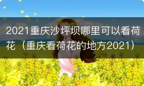 2021重庆沙坪坝哪里可以看荷花（重庆看荷花的地方2021）
