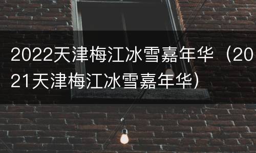 2022天津梅江冰雪嘉年华（2021天津梅江冰雪嘉年华）