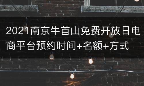 2021南京牛首山免费开放日电商平台预约时间+名额+方式