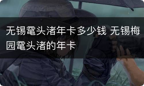 无锡鼋头渚年卡多少钱 无锡梅园鼋头渚的年卡