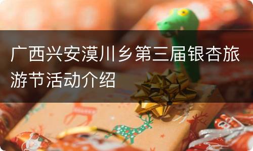 广西兴安漠川乡第三届银杏旅游节活动介绍