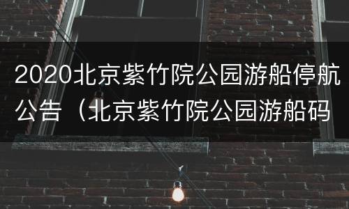 2020北京紫竹院公园游船停航公告（北京紫竹院公园游船码头）
