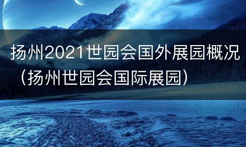 扬州2021世园会国外展园概况（扬州世园会国际展园）
