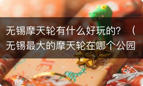 无锡摩天轮有什么好玩的？（无锡最大的摩天轮在哪个公园）