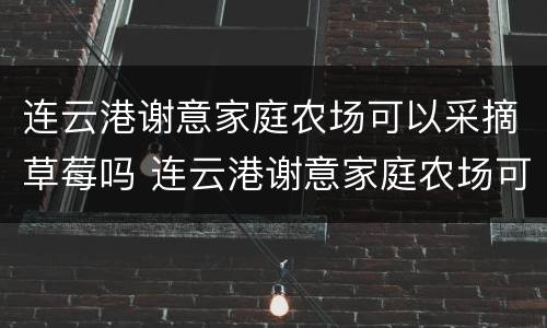 连云港谢意家庭农场可以采摘草莓吗 连云港谢意家庭农场可以采摘草莓吗视频