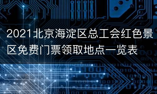 2021北京海淀区总工会红色景区免费门票领取地点一览表