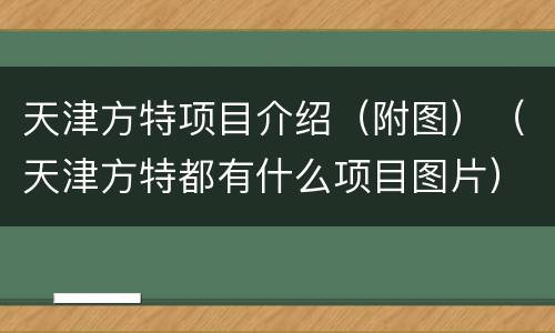 天津方特项目介绍（附图）（天津方特都有什么项目图片）