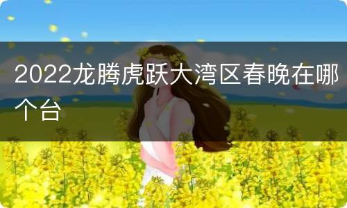 2022龙腾虎跃大湾区春晚在哪个台