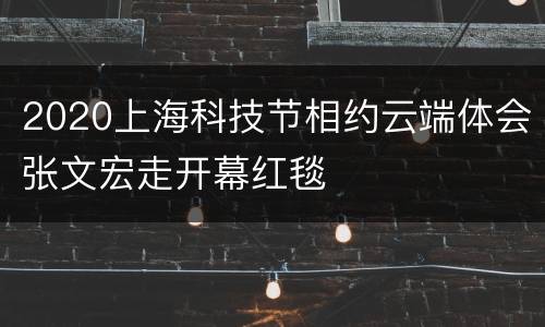 2020上海科技节相约云端体会张文宏走开幕红毯
