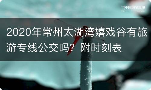 2020年常州太湖湾嬉戏谷有旅游专线公交吗？附时刻表