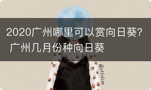 2020广州哪里可以赏向日葵？ 广州几月份种向日葵