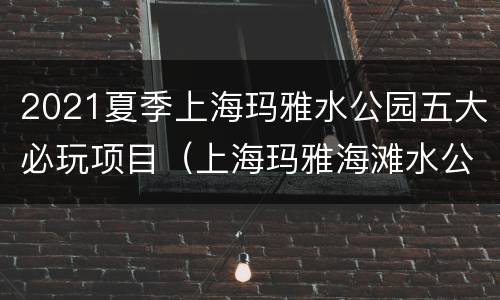 2021夏季上海玛雅水公园五大必玩项目（上海玛雅海滩水公园有哪些项目）