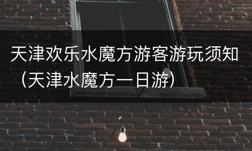 天津欢乐水魔方游客游玩须知（天津水魔方一日游）
