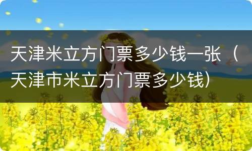 天津米立方门票多少钱一张（天津市米立方门票多少钱）