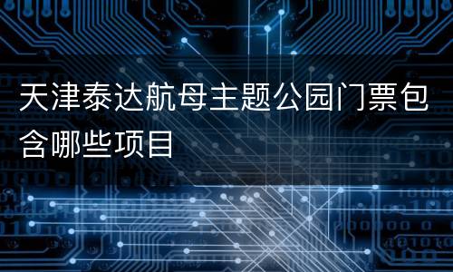 天津泰达航母主题公园门票包含哪些项目