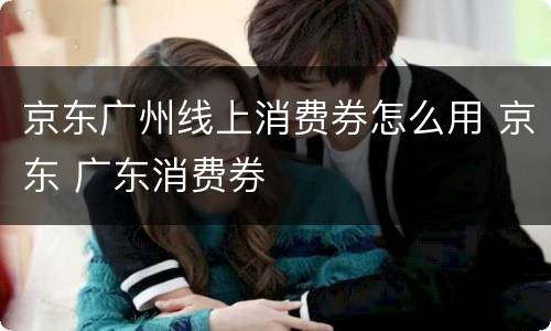 京东广州线上消费券怎么用 京东 广东消费券