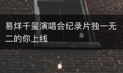 易烊千玺演唱会纪录片独一无二的你上线