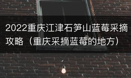 2022重庆江津石笋山蓝莓采摘攻略（重庆采摘蓝莓的地方）