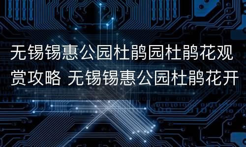 无锡锡惠公园杜鹃园杜鹃花观赏攻略 无锡锡惠公园杜鹃花开了吗