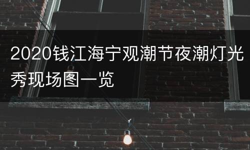2020钱江海宁观潮节夜潮灯光秀现场图一览