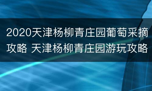 2020天津杨柳青庄园葡萄采摘攻略 天津杨柳青庄园游玩攻略