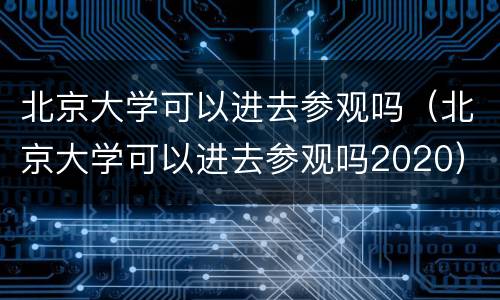 北京大学可以进去参观吗（北京大学可以进去参观吗2020）