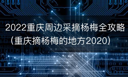 2022重庆周边采摘杨梅全攻略（重庆摘杨梅的地方2020）