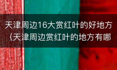天津周边16大赏红叶的好地方（天津周边赏红叶的地方有哪些）