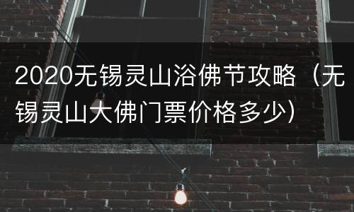 2020无锡灵山浴佛节攻略（无锡灵山大佛门票价格多少）