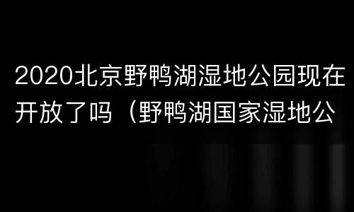 2020北京野鸭湖湿地公园现在开放了吗（野鸭湖国家湿地公园几月份好玩）