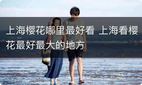 上海樱花哪里最好看 上海看樱花最好最大的地方