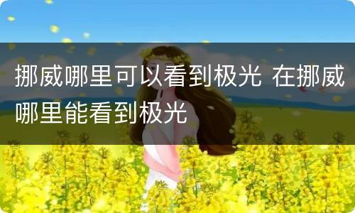 挪威哪里可以看到极光 在挪威哪里能看到极光