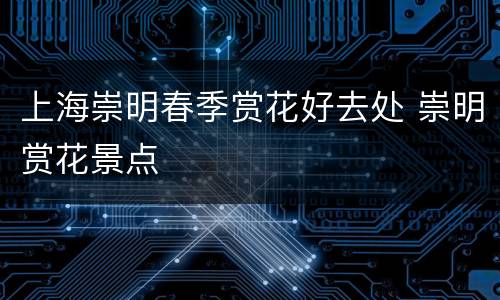 上海崇明春季赏花好去处 崇明赏花景点