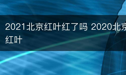 2021北京红叶红了吗 2020北京红叶