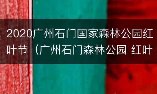 2020广州石门国家森林公园红叶节（广州石门森林公园 红叶）