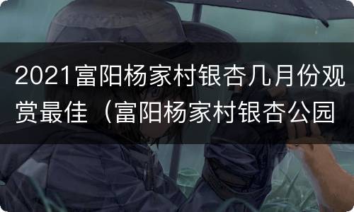 2021富阳杨家村银杏几月份观赏最佳（富阳杨家村银杏公园要门票吗）