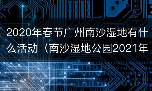 2020年春节广州南沙湿地有什么活动（南沙湿地公园2021年春节）