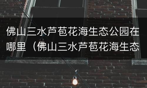 佛山三水芦苞花海生态公园在哪里（佛山三水芦苞花海生态公园在哪里呀）