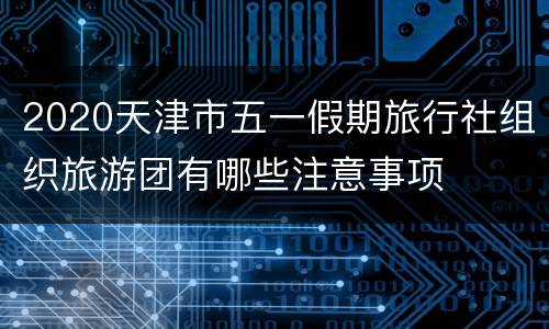 2020天津市五一假期旅行社组织旅游团有哪些注意事项