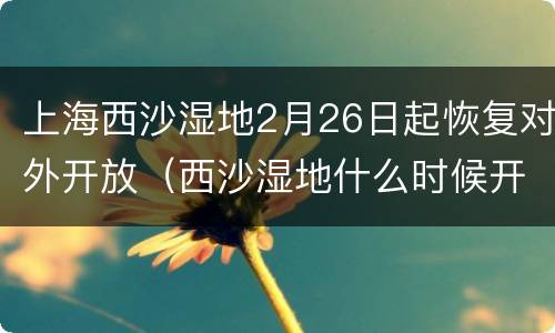 上海西沙湿地2月26日起恢复对外开放（西沙湿地什么时候开放）