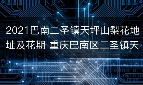 2021巴南二圣镇天坪山梨花地址及花期 重庆巴南区二圣镇天坪梨园