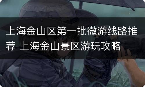 上海金山区第一批微游线路推荐 上海金山景区游玩攻略