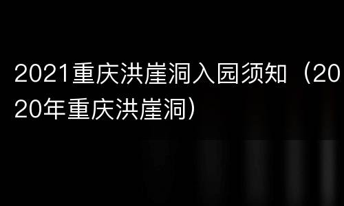 2021重庆洪崖洞入园须知（2020年重庆洪崖洞）