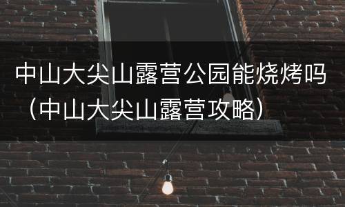 中山大尖山露营公园能烧烤吗（中山大尖山露营攻略）