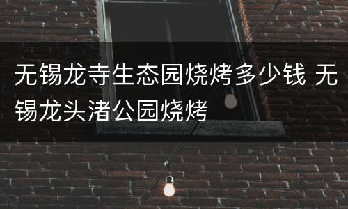 无锡龙寺生态园烧烤多少钱 无锡龙头渚公园烧烤