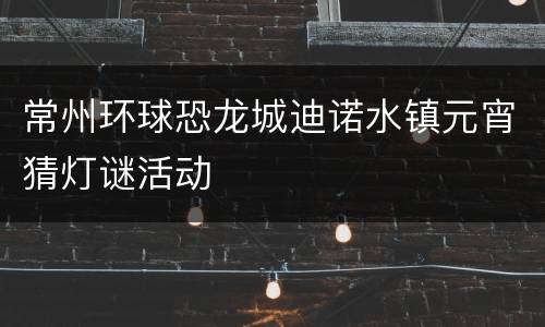 常州环球恐龙城迪诺水镇元宵猜灯谜活动