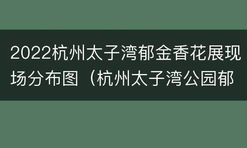 2022杭州太子湾郁金香花展现场分布图（杭州太子湾公园郁金香节）