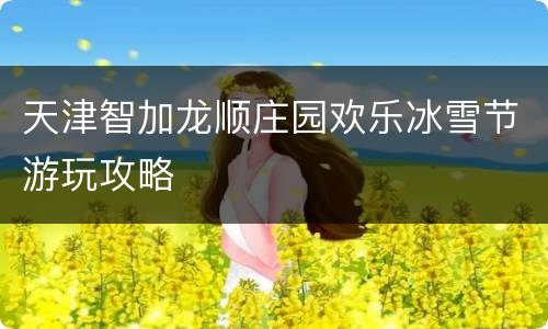 天津智加龙顺庄园欢乐冰雪节游玩攻略